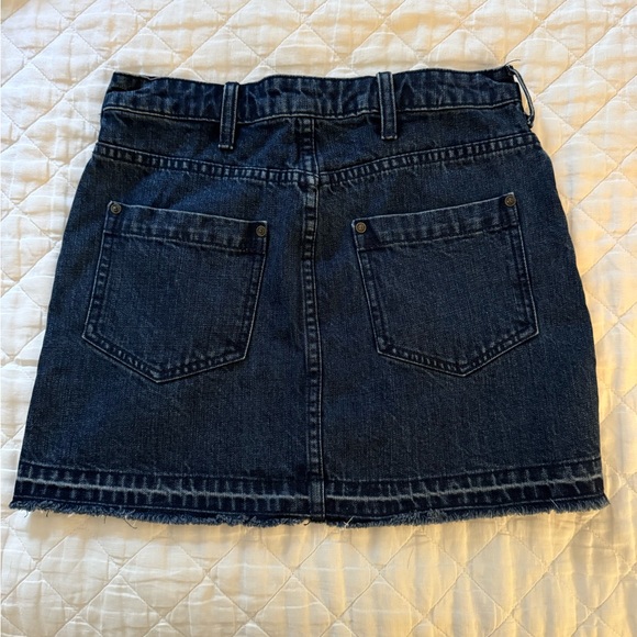 Free People size 4 denim miniskirt step hem - Picture 3 of 3